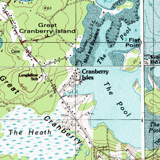 Topographic Map of Cranberry Isles, ME
