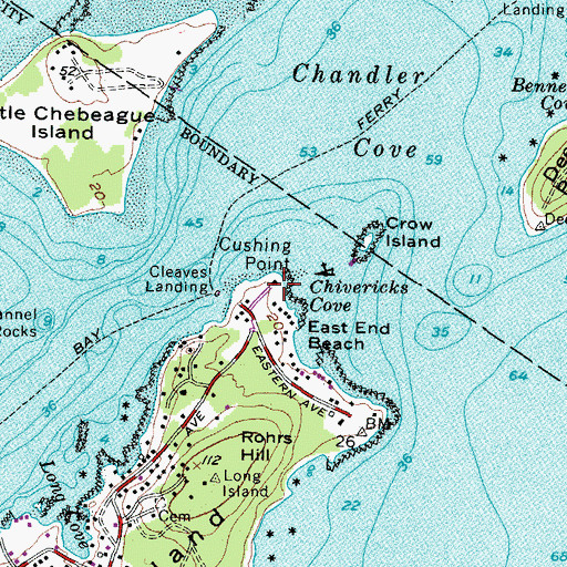 Topographic Map of Cushing Point, ME