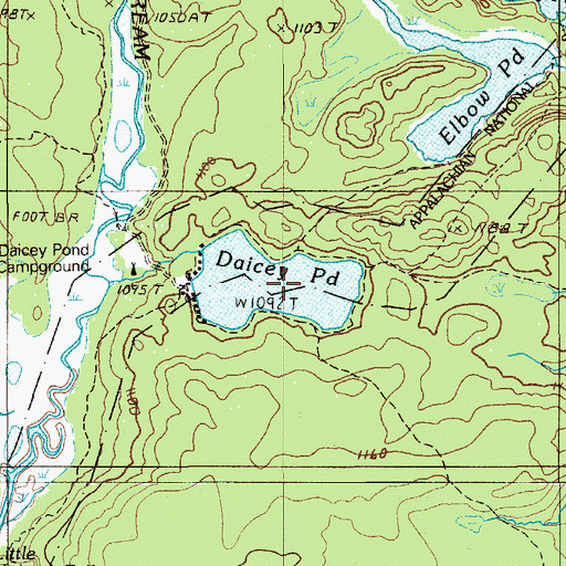 Topographic Map of Daicey Pond, ME