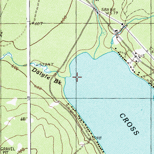 Topographic Map of Daigle Brook, ME