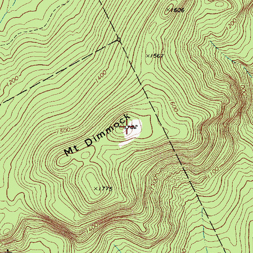 Topographic Map of Mount Dimmock, ME