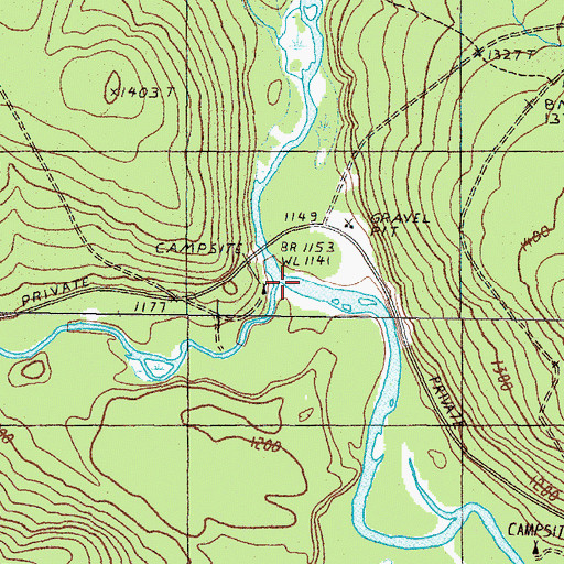 Topographic Map of Dole Brook, ME