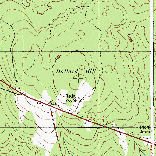 Topographic Map of Dollard Hill, ME