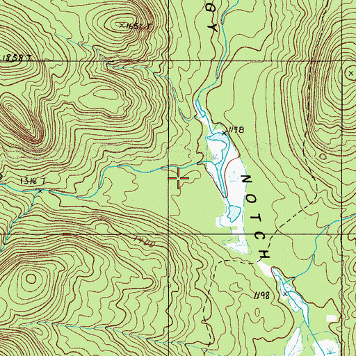 Topographic Map of Dry Gorge, ME