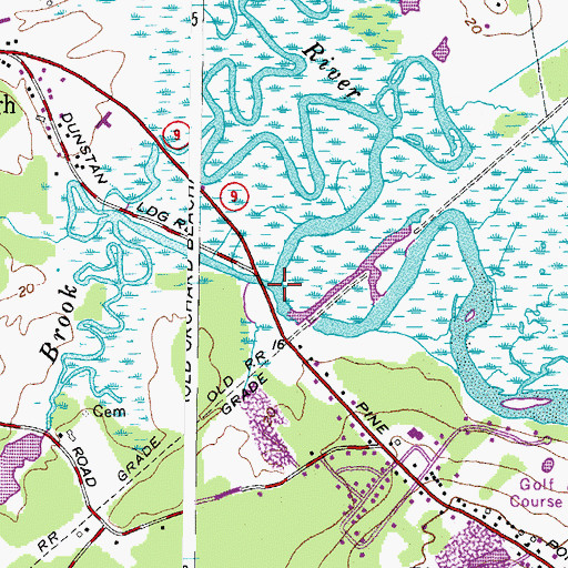 Topographic Map of Dunstan River, ME