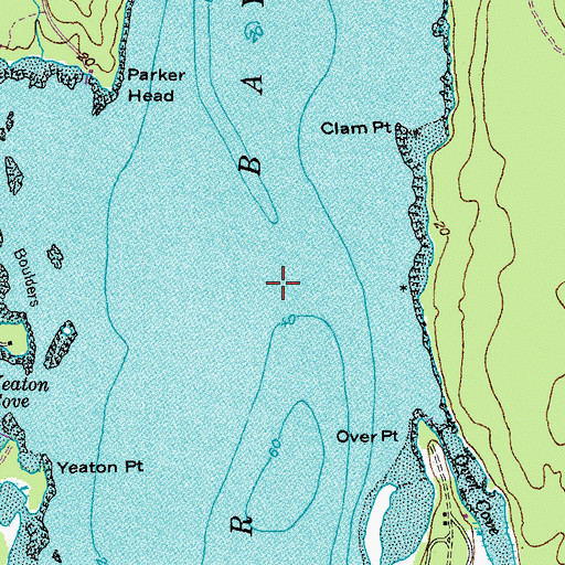 Topographic Map of Dyer Bay, ME
