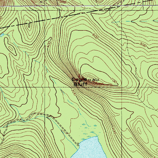 Topographic Map of Eagle Bluff, ME