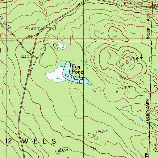 Topographic Map of Egg Pond, ME