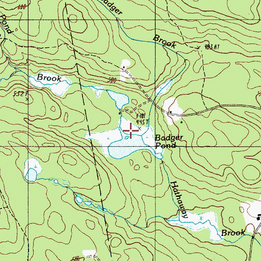 Topographic Map of Eighteen Pond Brook, ME