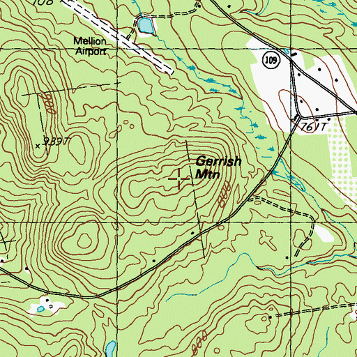 Topographic Map of Gerrish Mountain, ME