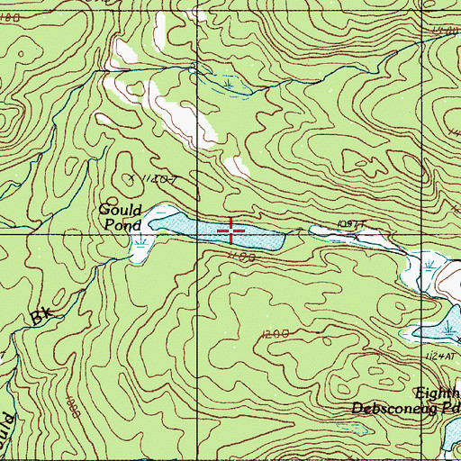 Topographic Map of Gould Pond, ME