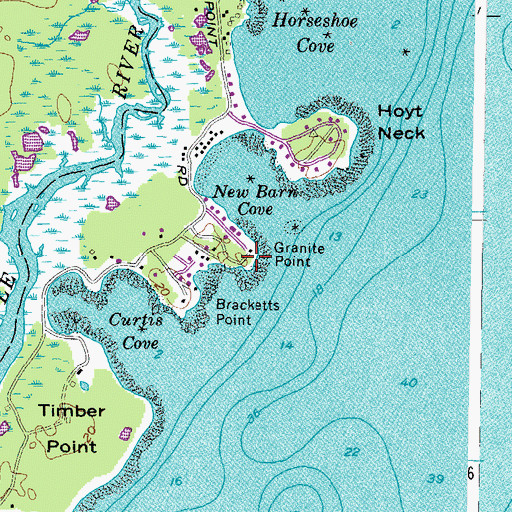 Topographic Map of Granite Point, ME