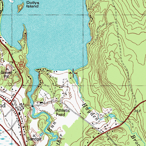 Topographic Map of Hayden Brook, ME