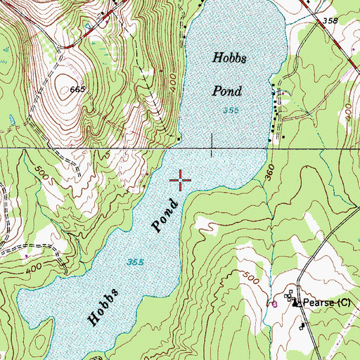 Topographic Map of Hobbs Pond, ME
