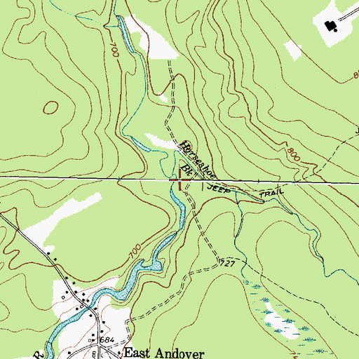 Topographic Map of Horseshoe Brook, ME