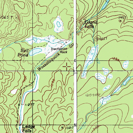 Topographic Map of Inscription Rock, ME