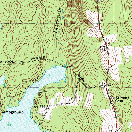 Topographic Map of Intervale Brook, ME