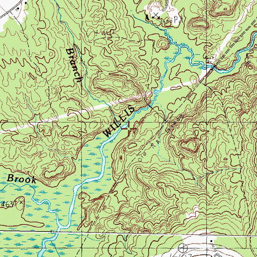 Topographic Map of Jack Branch, ME