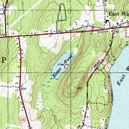 Topographic Map of Kezar Pond, ME