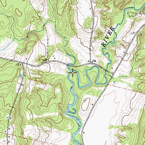 Topographic Map of Kimball Brook, ME