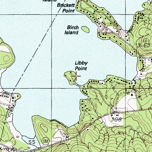 Topographic Map of Libby Point, ME