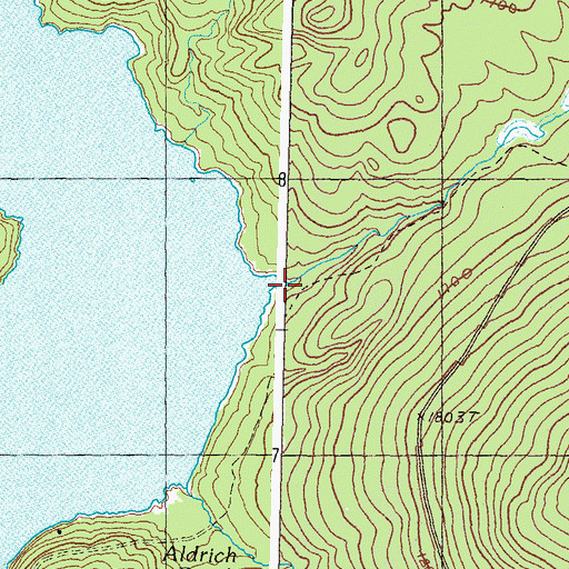 Topographic Map of Lincoln Brook, ME