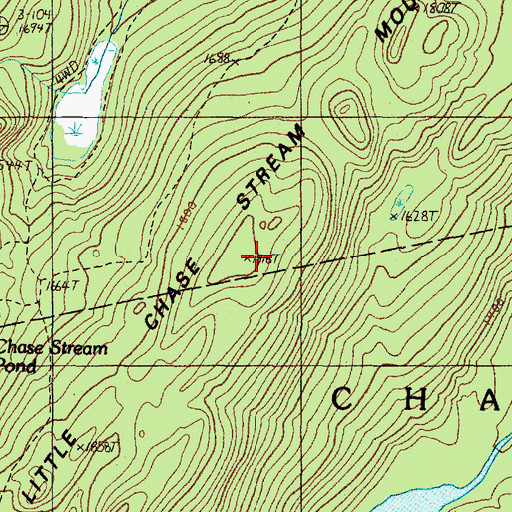 Topographic Map of Little Chase Stream Mountain, ME