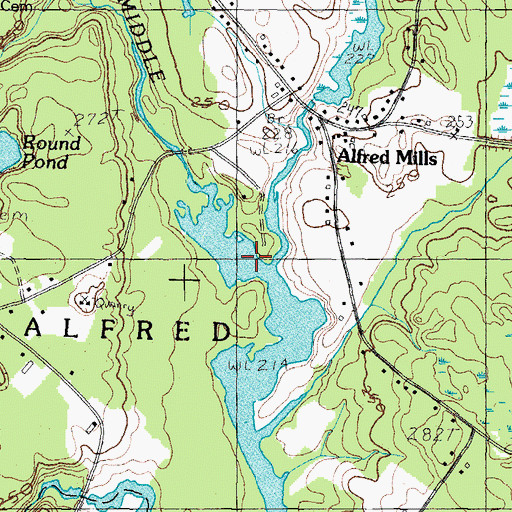 Topographic Map of Littlefield River, ME