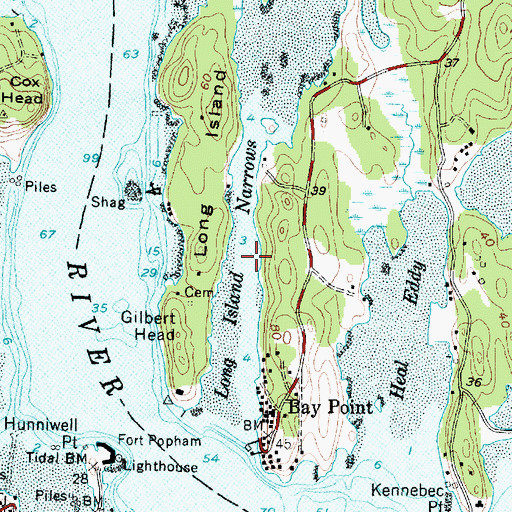 Topographic Map of Long Island Narrows, ME