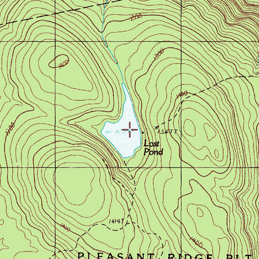 Topographic Map of Lost Pond, ME