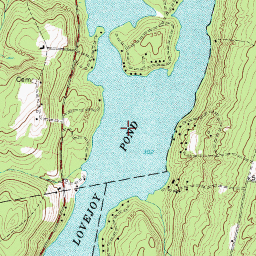 Topographic Map of Lovejoy Pond, ME