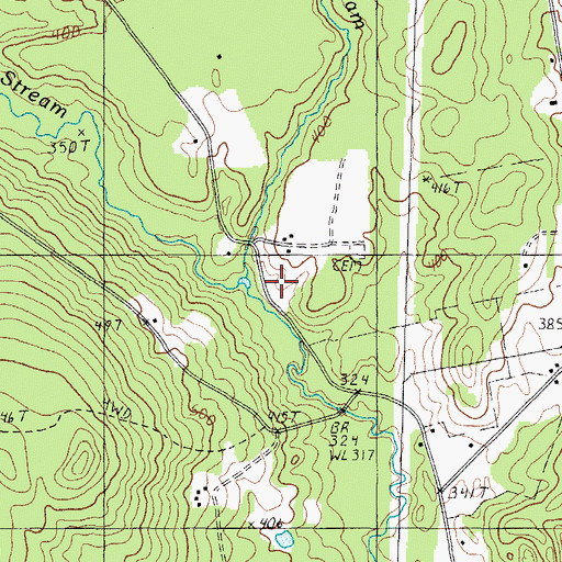 Topographic Map of Martin Stream, ME