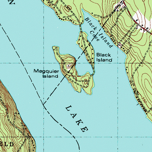 Topographic Map of Megquier Island, ME