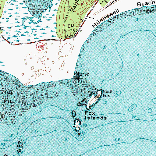 Topographic Map of Morse Point, ME