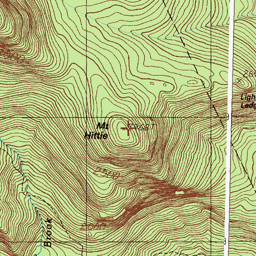 Topographic Map of Mount Hittie, ME