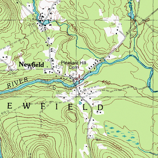Topographic Map of Newfield, ME