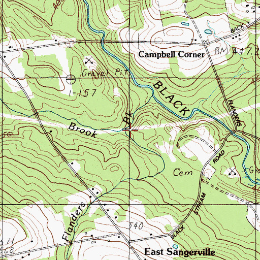 Topographic Map of Oak Brook, ME
