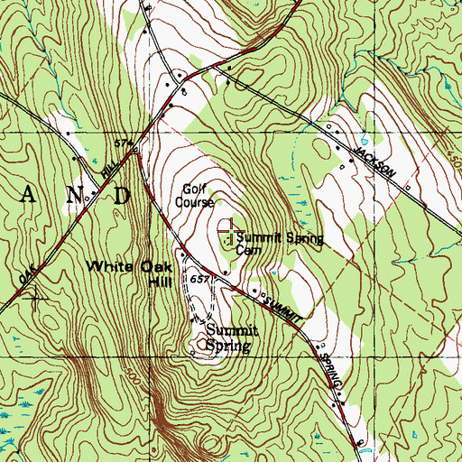 Topographic Map of White Oak Hill, ME