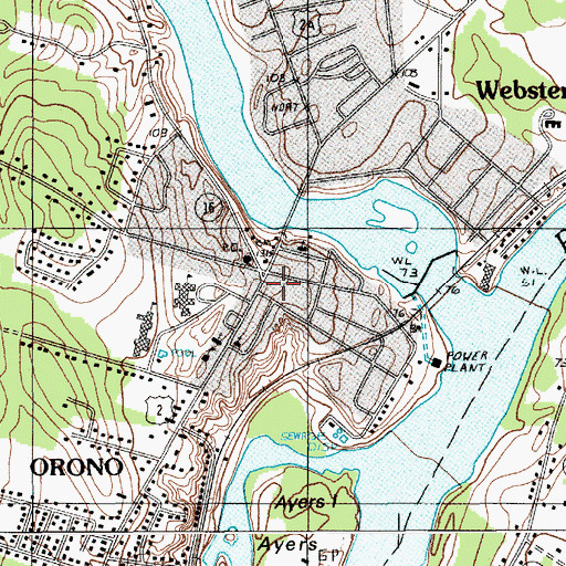 Topographic Map of Orono, ME