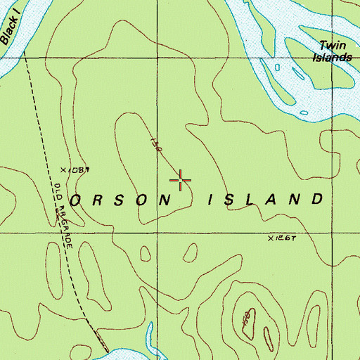 Topographic Map of Orson Island, ME