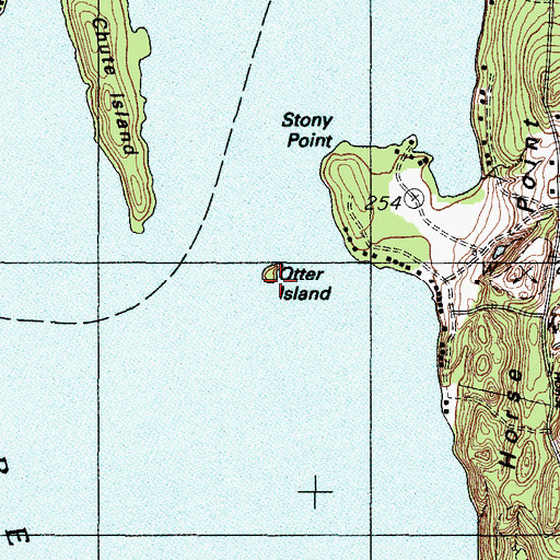 Topographic Map of Otter Island, ME