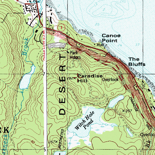 Topographic Map of Paradise Hill, ME