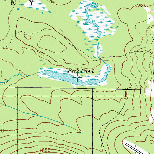 Topographic Map of Perk Pond, ME
