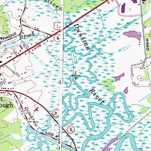 Topographic Map of Phillips Brook, ME