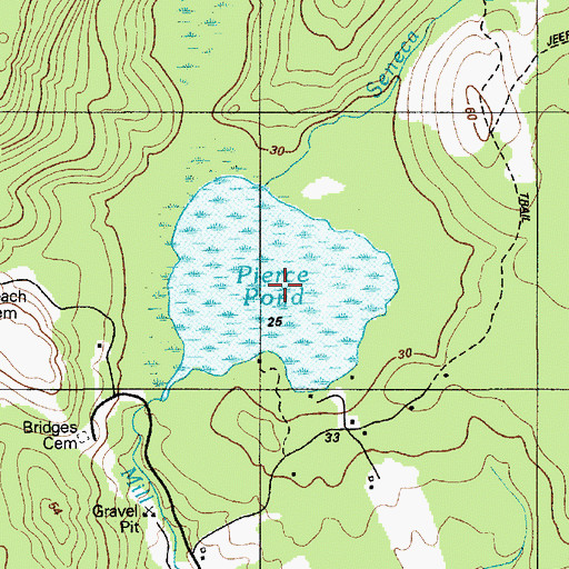 Topographic Map of Pierce Pond, ME