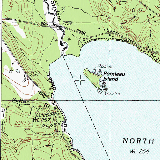 Topographic Map of Pomleau Island, ME
