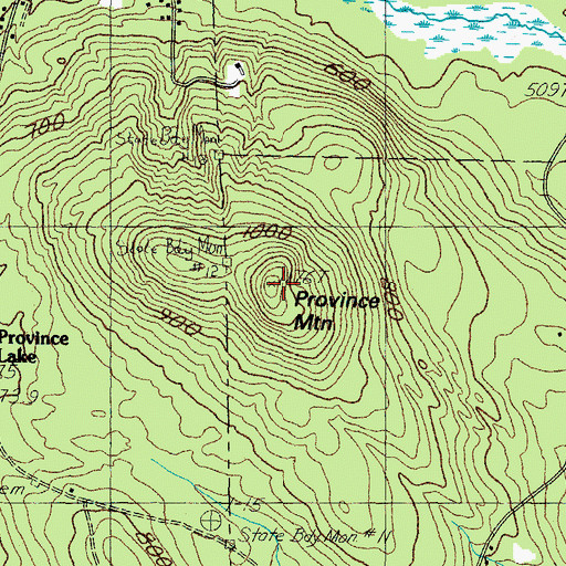 Topographic Map of Province Mountain, ME