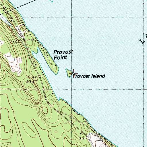 Topographic Map of Provost Island, ME