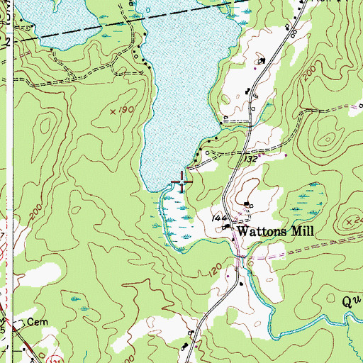 Topographic Map of Quiggle Brook, ME