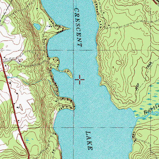 Topographic Map of Crescent Lake, ME